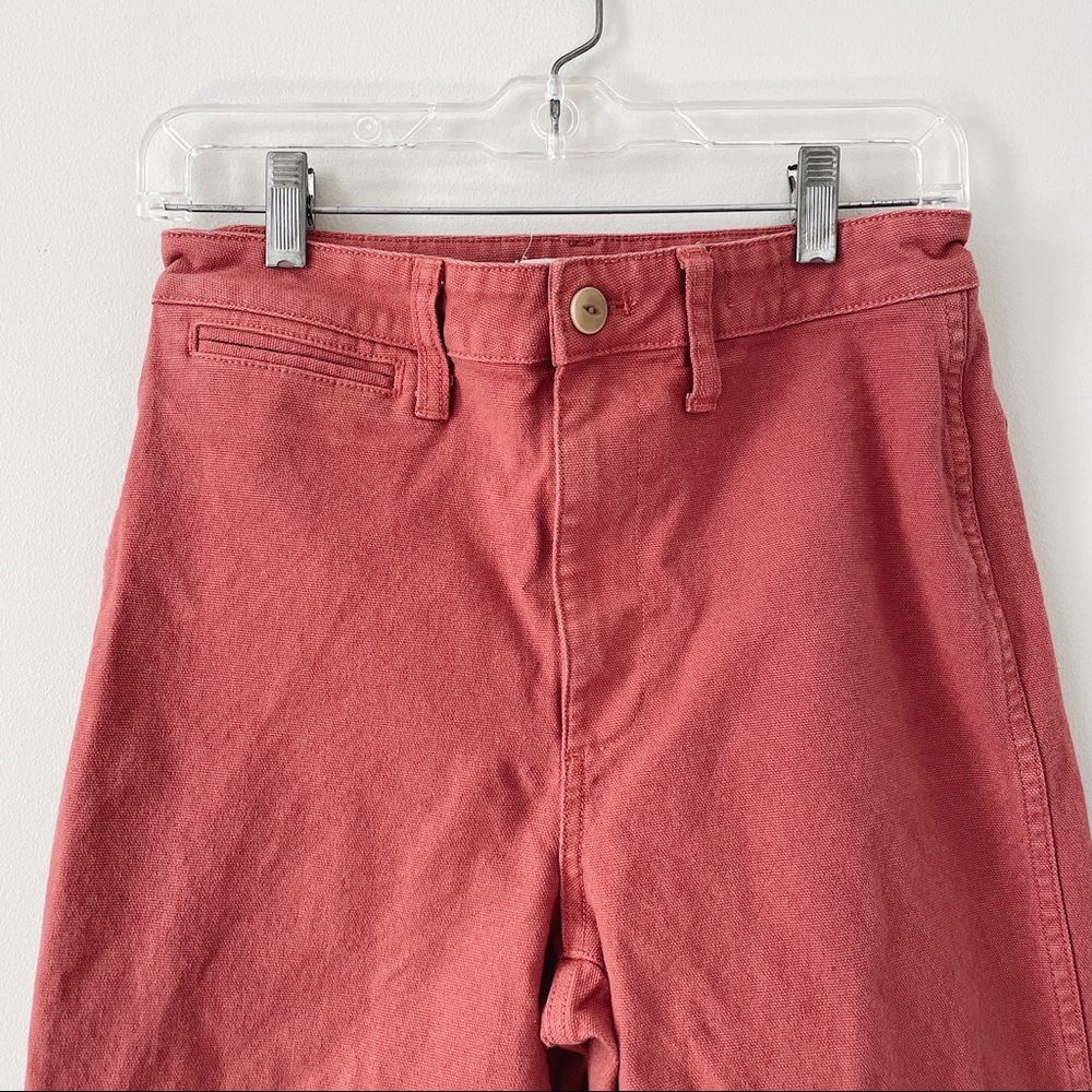 Madewell | Slim Emmet Wide Leg Crop | Brick Red | Size 26 | L7641